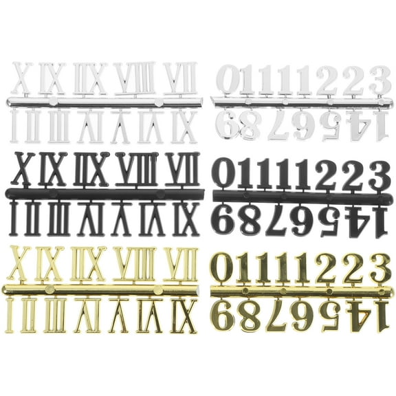 WRISTBIQUE Clock Numbers Plastic 6pcs
