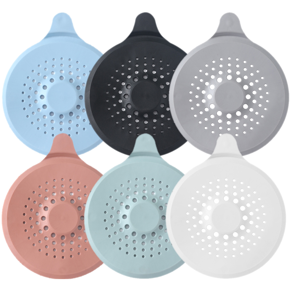 FRCOLOR 6pcs Drain Hair Catchers Prevent Clogging Plugs Bathroom Floor