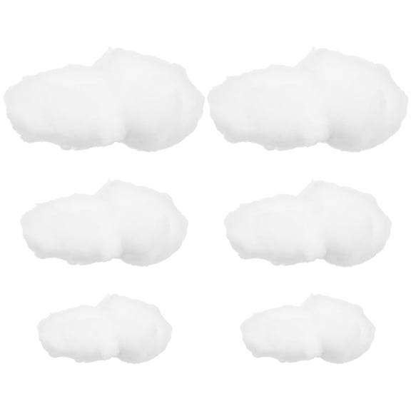 FRCOLOR 6Pcs Artificial White Cloud Props Hanging Ornaments for Ceiling Room Decor and Photography