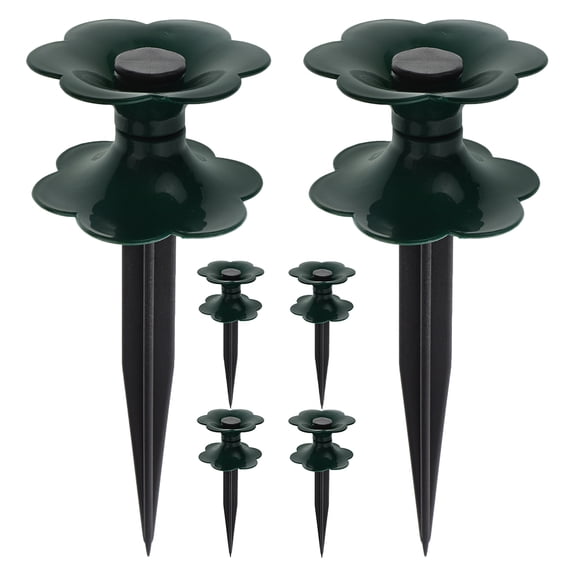 KAKOWELY Garden Hose Guide Stakes Water Pipe Holder For Garden Green PP 6Set