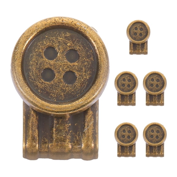 FRCOLOR 6pcs Suspender No Sew Buttons End Brace Clips Movable Suspender Clips Replacement for Jeans Suspenders Hats Pants Repair Supplies