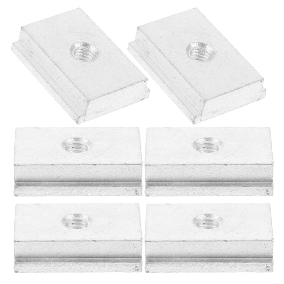 LABSERRON 6Pcs Plated Silver Aluminum T Slot Track Slider for Woodworking Versatile Durable Fastener