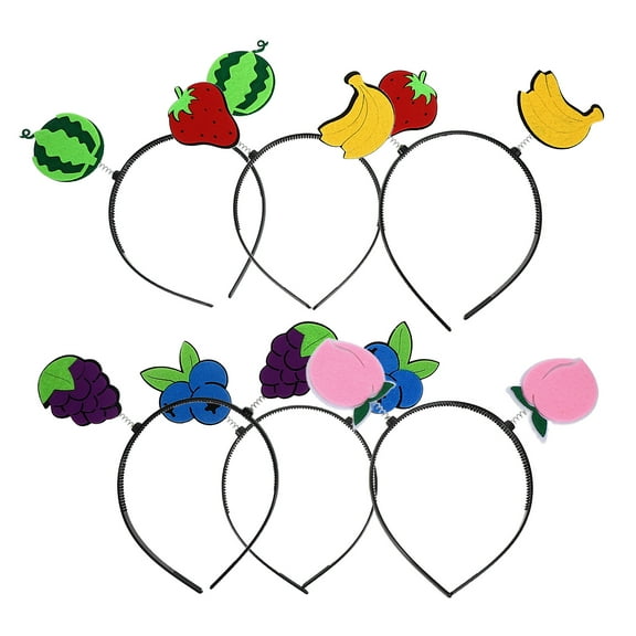 FRCOLOR 6-Pack Watermelon Party Headbands Cute Fruit Hair Clips for Holiday, Photo Props, Unique Design Suitable for All Ages