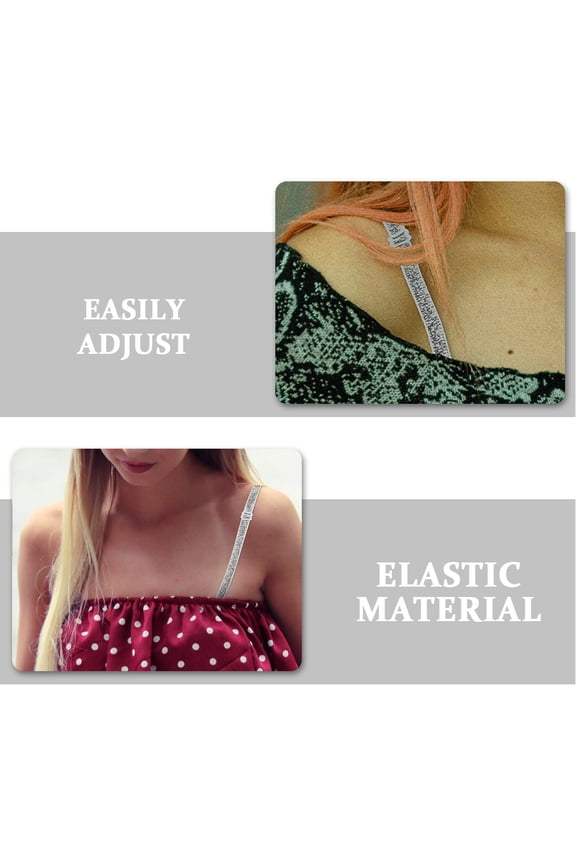 6pcs Women Elastic Adjustable Bra Straps Non-Slip Shoulder Strap Replacement Lingerie Shoulder Straps Replacement