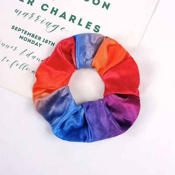 FRCOLOR 6pcs Women Rainbow Hair Rope Beautiful Ponytail Holders Girls Hair Accessories Creative Headdress (Random Style and Color)