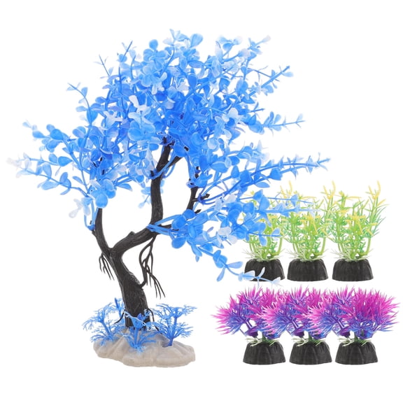 FRCOLOR 7 Pcs Simulated Water Grass Decoration Plant Fish Tank Faux