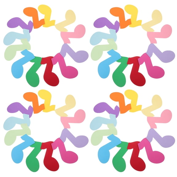LABSERRON 72-Piece Assorted Colorful Musical Note Paper Cutouts for Classroom Walls, Greeting Cards, and Party Decorations