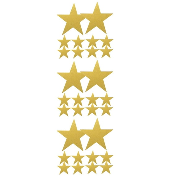 FRCOLOR 72 pcs Double Sided Gold Star Cutouts Glitter Paper Stars Bulletin Board Decorations for Celebrations Events and Classroom Decor