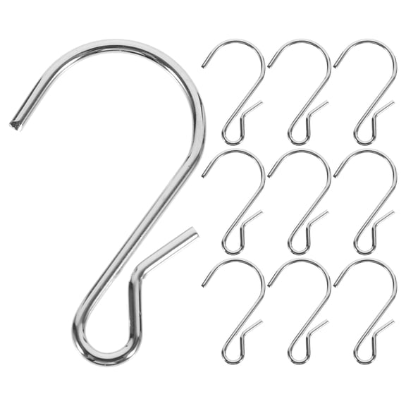 FRCOLOR 72pcs Shaped Metal Hook Heavy Duty Storage Organizer Hanging Hook Key Chain Tags Hanger Hook Replacement for Home Kitchen Bathroom,1.26"X1.06"X0.04"