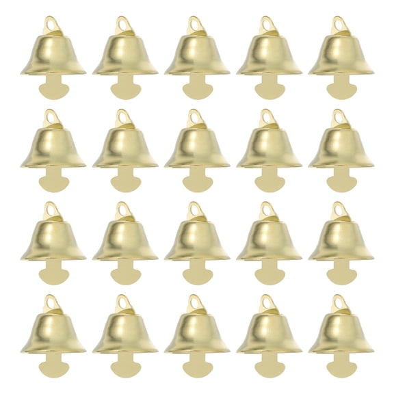 FRCOLOR 72pcs Small Golden Jingle Bells Christmas Tree Decor Vintage Gold Tiny Bells Mini Christmas Bells Christmas Tree Hanging Decorations Car Hanging Rattles for DIY Crafts Wreath