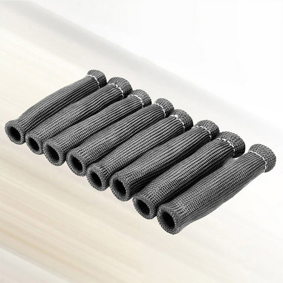 FRCOLOR 8 PCS Automotive Spark Plug Protector Spark Plug Wire Cover 15X4X1CM Black