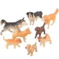 thumbnail image 1 of WRISTBIQUE Small Mini Dogs Figures Plastic 8 Pcs Housewarming present, 1 of 8