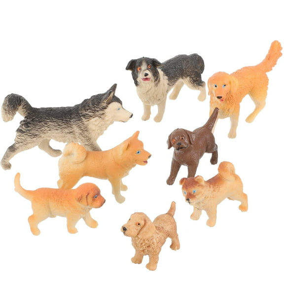 WRISTBIQUE Small Mini Dogs Figures Plastic 8 Pcs Housewarming present