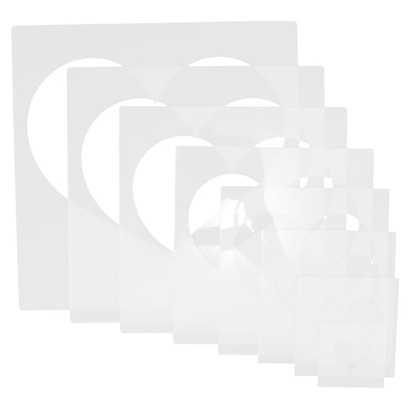 WASHWEPE 8pcs Advanced Drawing Templates Plastic Stencils for Crafts Beginners