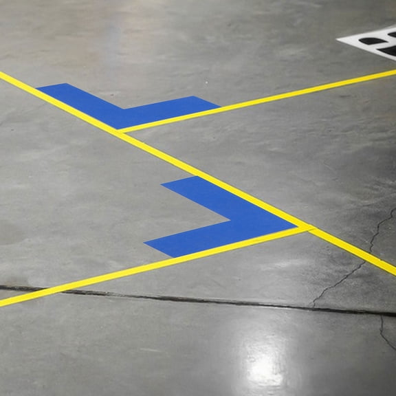 FRCOLOR 8 Pcs Floor Tape Applicator Location Marking Corner Tapes Skid Work Blue