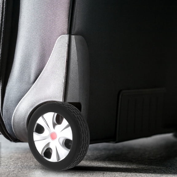 FRCOLOR 8 Pcs Luggage Case Detachable Wheels Protective Suitcase Travel Black