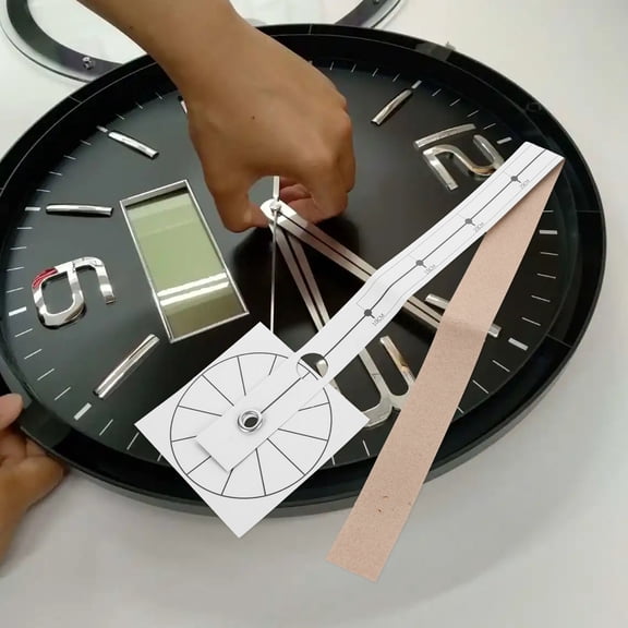 WASHWEPE DIY Clock Assembly Ruler Kit White Paper For Craft Enthusiasts 8Pcs 26.4X3.9X0.1In