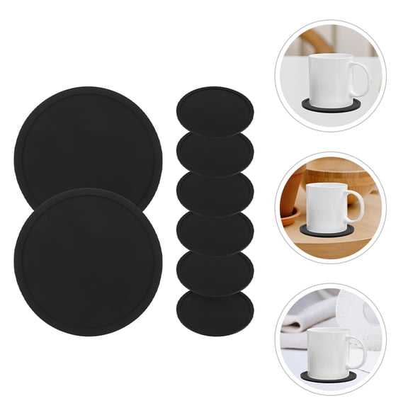 WASHWEPE Cup Mats Silicone 8Pcs 3.9x3.9in