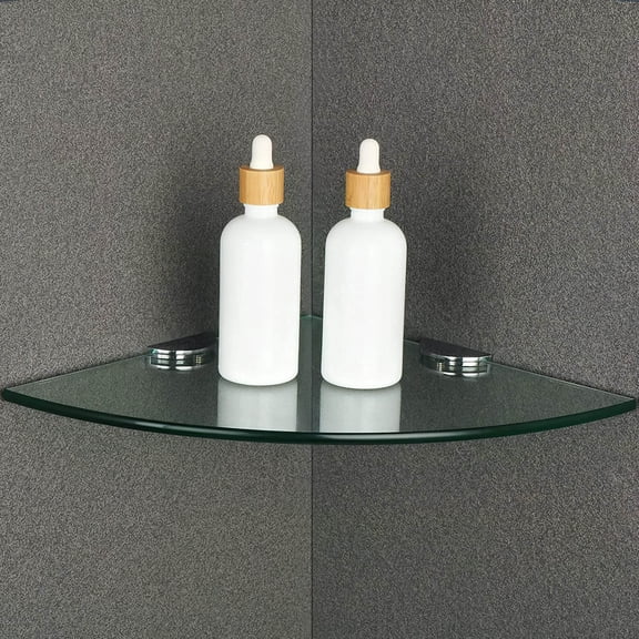 FRCOLOR  8 Pcs Mirror Holder Clips Brackets for Frameless Shelf Silver