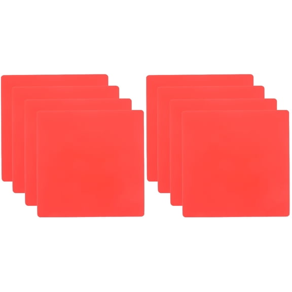 TAILTOSS Red Non-Slip Silicone Coasters, and Heat-Resistant, 8Pcs