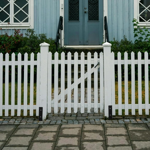 FRCOLOR 8 Pcs Pergola Support Bracket Mailbox Post Base Plate Black