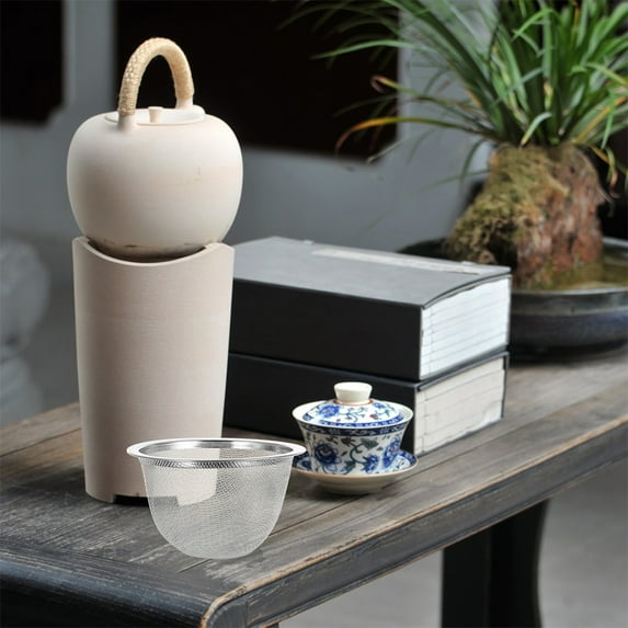 FRCOLOR 8 Pcs Stainless Steel Tea Strainer Loose Leaf Infuser Silver