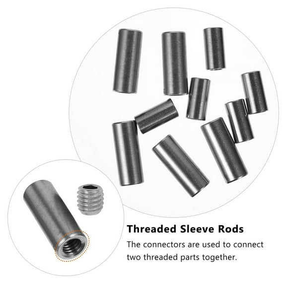 FRCOLOR 8 Pcs Threaded Bolt Sleeve Connecting Nut Rod Wedge Anchor