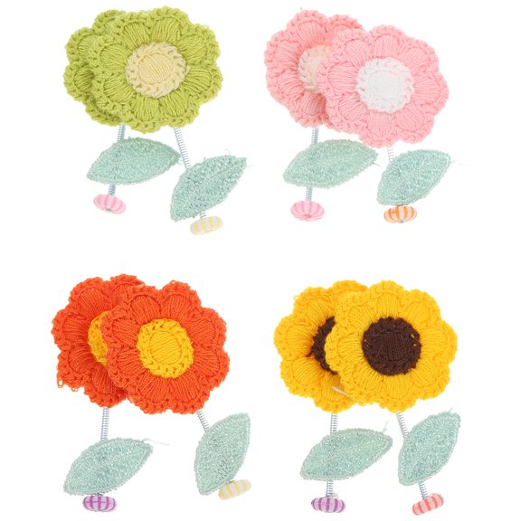 DECOMELODY Cute Car Decor Accessories Mini Flower 8Pcs 2x1.4in