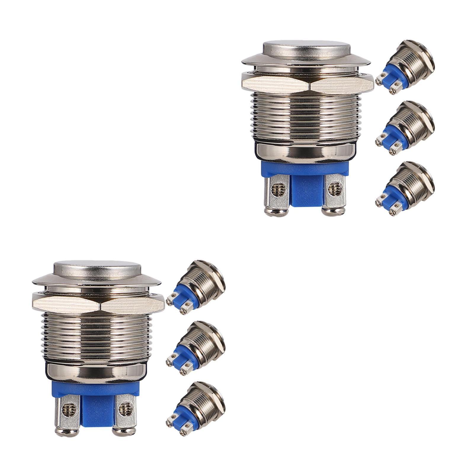 5X Schwarz 12mm Wasserdichter Momentan ON / OFF Taster Mini Runder Schalter L3 E - Foto 7