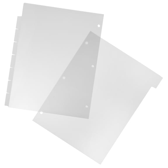FRCOLOR  8 Sheets Transparent Binder Dividers Frosted Separator Replacement Core