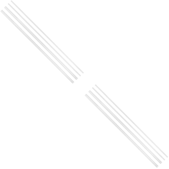 FRCOLOR 8 pcs Clear Round Tubes Transparent Tubing Hard Unbreakable Craft Tubes