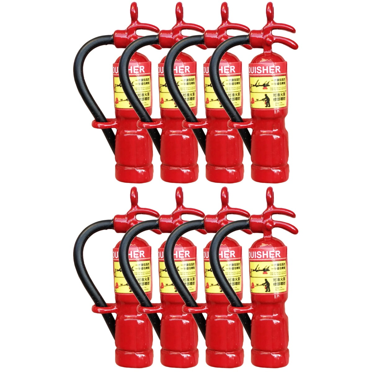 FRCOLOR 8 pcs Fire Extinguisher Model Mini House Decor Metal Extinguisher Pendant Adornment