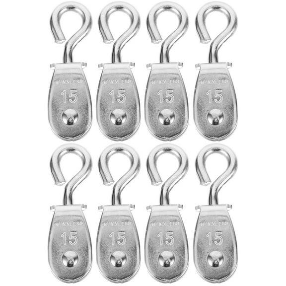 FRCOLOR 8 pcs  Hoisting Pulleys Steel Wire Pulley Cable Pulley Cable Pulley Roller Smooth Detachable Pulley