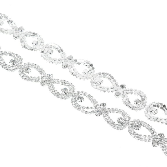 FRCOLOR 8-shaped Rhinestone Chain Fringe Bedazzle Nail Gems Jewelry