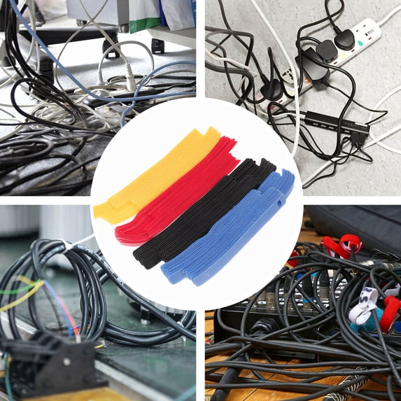 FRCOLOR 80 Pcs Tie Adjustable Cable Management Straps Travel
