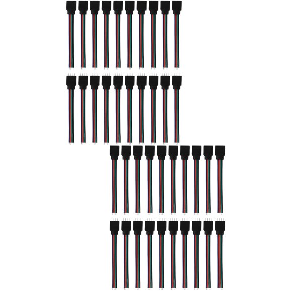 FRCOLOR 80 pcs Male and Female Connector Wire Cable LED for 5050 SMD RGB LED Light Strip