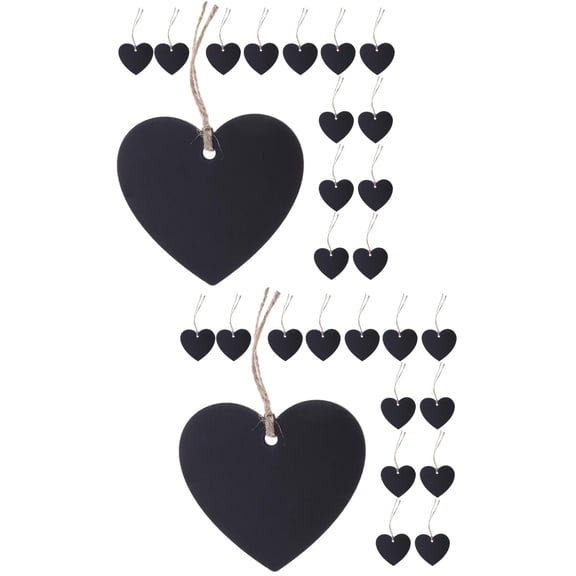 FRCOLOR 80 pcs Unfinished Blank Wooden Heart Shape Label Price Display Tags DIY Price Wooden Label