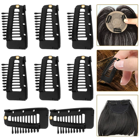 FRCOLOR 8Pcs Metal Snap Clips for Wigs Hair Extensions Hairpins and Setting Clips