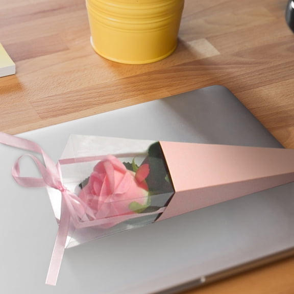 FRCOLOR 8Pcs Single Rose Packaging Box Decorative Flower Packing Bag Flower DIY Packing Box