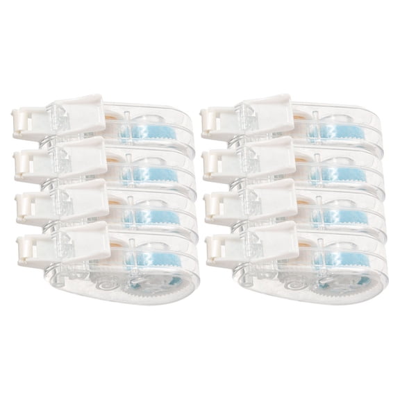 LABSERRON 8Pcs Transparent Double Sided Adhesive Tape Roller for Scrapbooking DIY Journals and Craft Projects