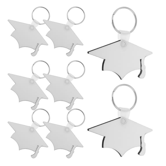 FRCOLOR 8pcs Graduation Keychain Set Sublimation Graduation Keychains Graduation Party Favors For Guests Graduation Diploma Pendants