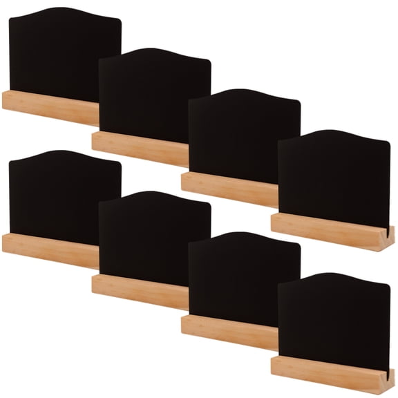 FRCOLOR 8Pcs Double Sided Wood Chalk Board Signs for Home Bar Table Decoration