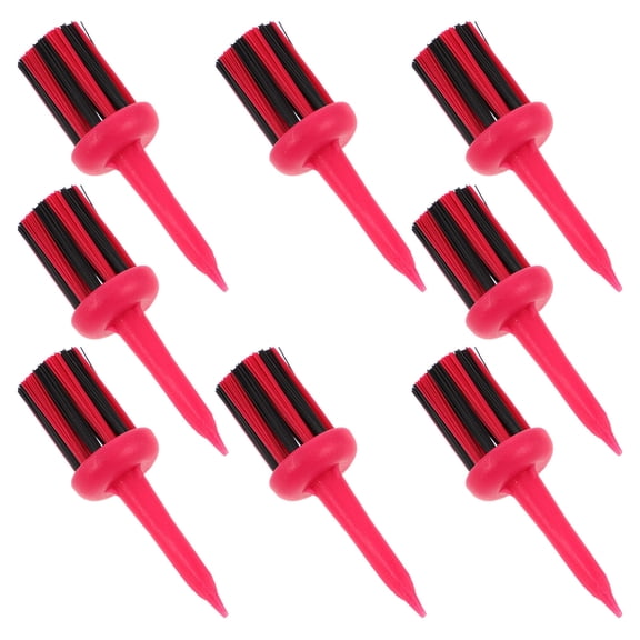 FRCOLOR 8pcs Unbreakable Plastic Golf Brush Tees Ractical Golf Tees Small Golf Spikes Golf Pegs Stands Replaceable Golf Tee Golf Spikes Short Plastic Golf Tees