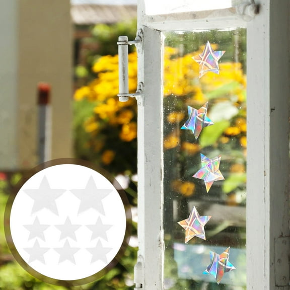 FRCOLOR 8pcs White PVC Window Decals for Bird Strike Prevention Static Cling Easy Apply and Remove