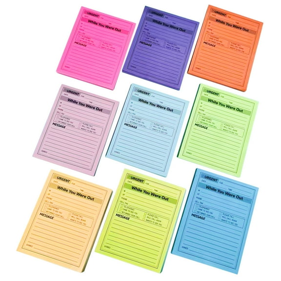 FRCOLOR 9 Books While You Were Out Message Pads Called Whilst Sticky Tabs for Student