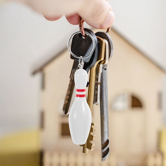FRCOLOR  9 Pcs Car Key Chain Keys Keychain Keychains Bowling Child White