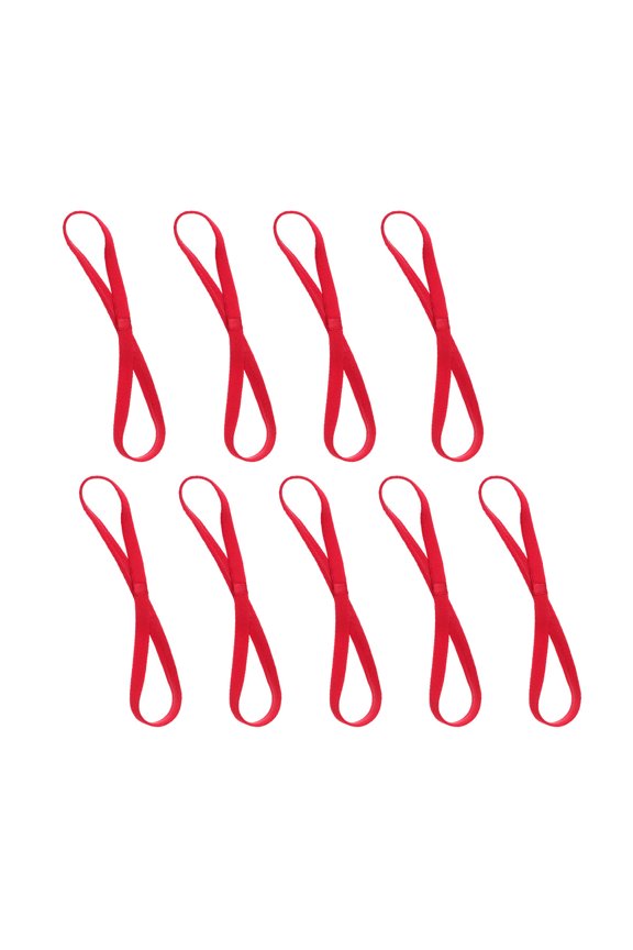 9 Pcs Red Anti-slip Hair Strap Professional Style Headband Unisex Man Miss
