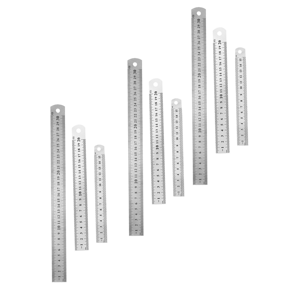 FRCOLOR 9 Pcs Short Scale Steel Ruler Drawing Teacher Office - Walmart.com