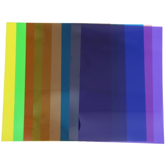 WRISTBIQUE Durable PVC Transparent Cellophane Sheets Assorted Colors Ideal for Crafting and Wrapping