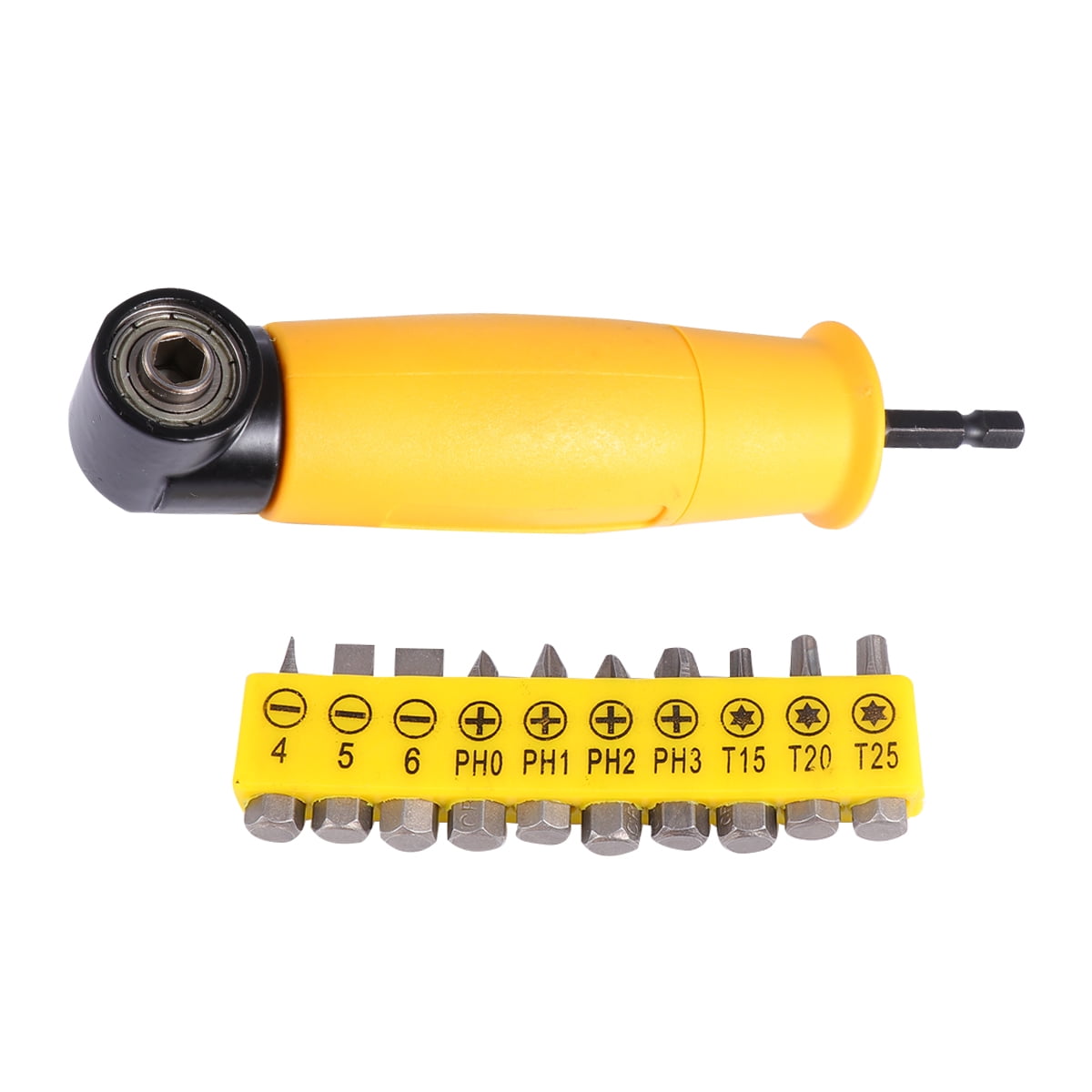 FRCOLOR 90 Degree Electric Screw Driver Screwdriver Right Angle Drill Yellow